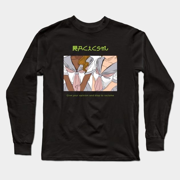 Racism T-shirt Design Long Sleeve T-Shirt by hiroyuki